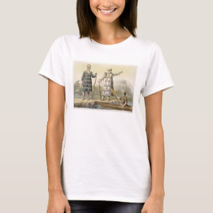 Camiseta Homem e mulher do Alasca (gravura da cor)