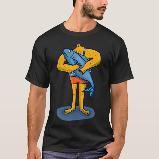 Camiseta Homem e peixe (Frente)