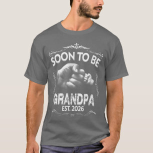 Camiseta Homem em Breve Avô 2026 Anúncio de Gravidez