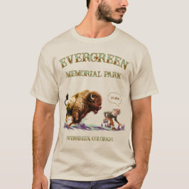 Camiseta Homem Engraçado Bisonte Americano Búfalo