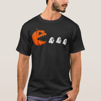 Camiseta Homem engraçado de Halloween abobrinha comendo fan