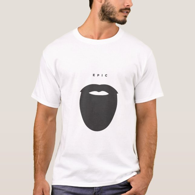 Camiseta Homem épico da barba (Frente)