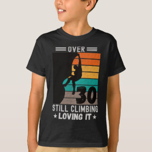 Camiseta Homem Escalada Parede Escalada Divertido 30 Anos
