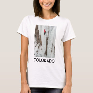 Camiseta Homem escalando gelo, Colorado