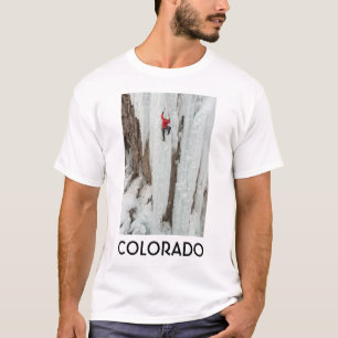 Camiseta Homem escalando gelo, Colorado