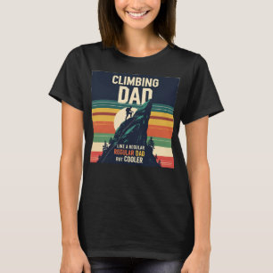 Camiseta Homem Escalando Rocha Pai Montanhista Alpinista