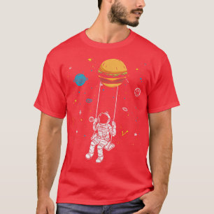 Camiseta Homem-espacial balançando em um hambúrguer, planet