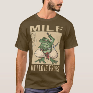 Camiseta Homem Eu Adoro Sapos MILF Man Engraçado Sapo Samur