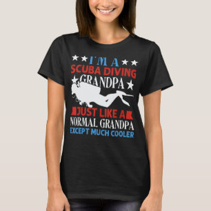 Camiseta Homem Eu sou um avô que faz mergulho como um norma