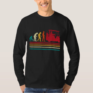 Camiseta Homem Evolutivo Golfe Carrinho Engraçado Golfista