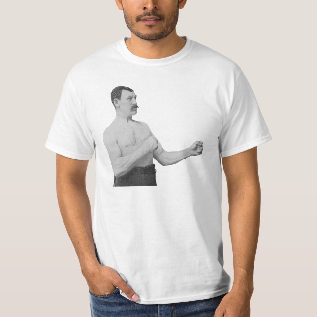 Camiseta Homem excedente viril Meme (Frente)