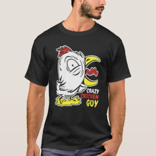 Camiseta Homem Galinha Louca Cara Galinhas