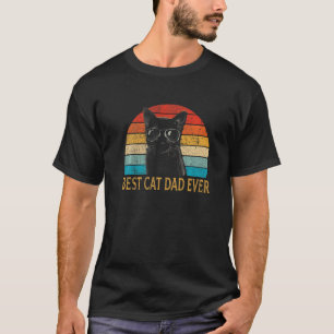 Camiseta Homem Gato Para Pai Vintage Melhor Pai de Gato de