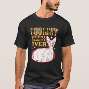 Camiseta Homem Gato Sphynx Avô Gato Sem Pelo Dono Sphynx