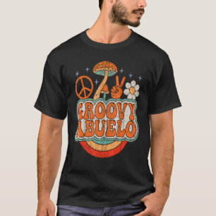 Camiseta Homem Groovy Abuelo Estética dos Anos 70 Nostalgia