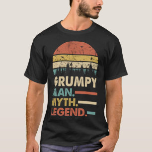 Camiseta Homem Grumpy Mito Legenda Homens Vintage Retro Clá