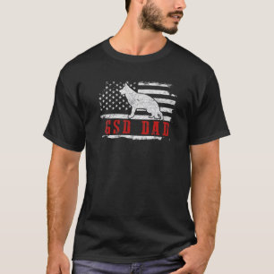Camiseta Homem Gsd Pai Americano Distressed Bandeira Patrió
