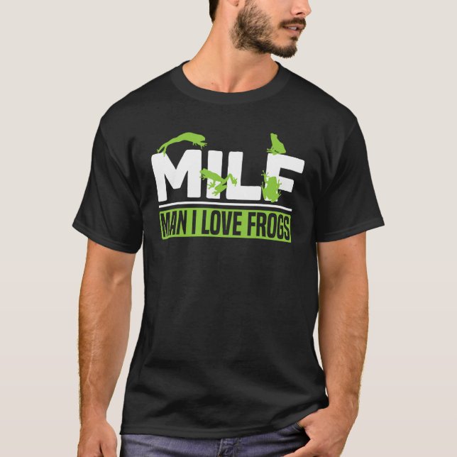 Camiseta Homem I Adoro Sapos Tadpole Herpetólogo Anfíbio F (Frente)