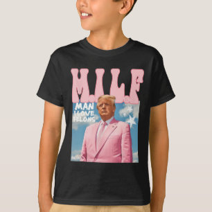 Camiseta Homem I Love Felons Engraçado Trump Rosa 2024 Para