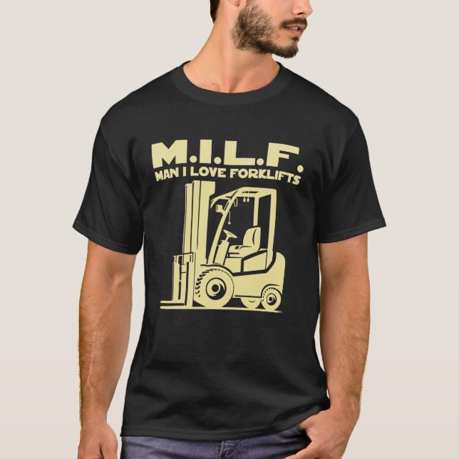 Camiseta Homem I Love Forklifts (Frente)