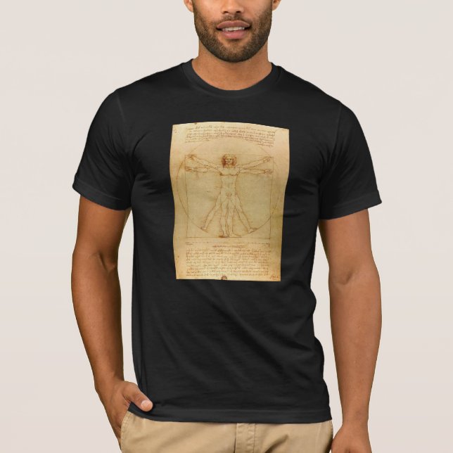 Camiseta Homem icónico de Leonardo da Vinci Vetruvian (Frente)