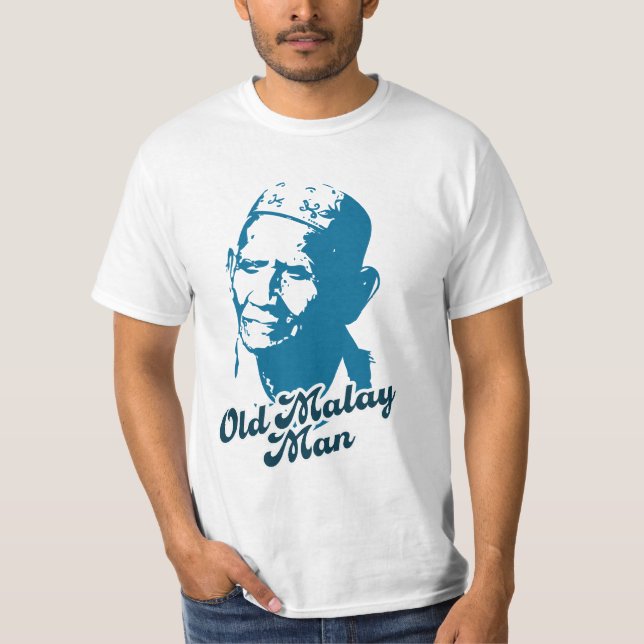 Camiseta Homem idoso do Malay (Frente)