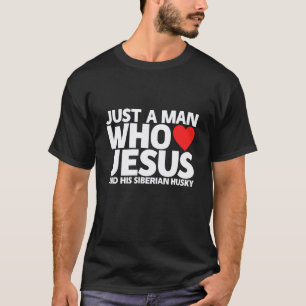 Camiseta Homem Jesus Husky Siberiano Cão Amor Animal Husk