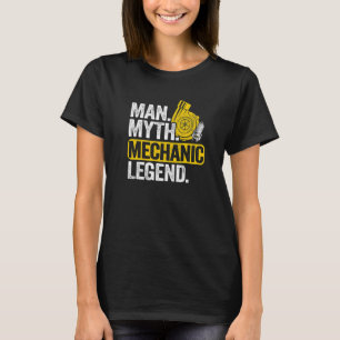 Camiseta Homem Lenda Mecânico Mito Cara do Carro Garagem Pa