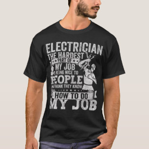 Camiseta Homem-liga elétrico de Pai eletricista para homem