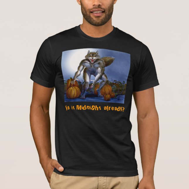 Camiseta Homem-lobo no remendo da abóbora (Frente)