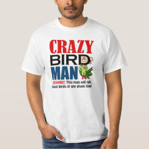 Camiseta Homem louco do pássaro