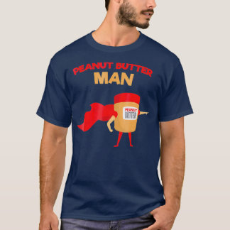 Camiseta Homem-Manteiga-De-Amendoim Super-Herói Engraçado