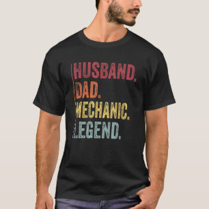 Camiseta Homem Marido Pai Mecânico Lenda Vintage Para Pai