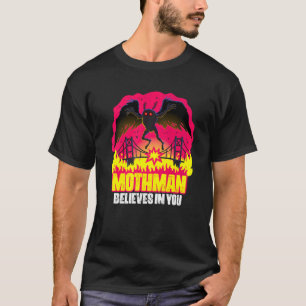 Camiseta Homem-Mariposa Acredita Em Você Folclore Críptido