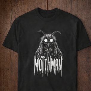 Camiseta Homem-Mariposa Criptozoário Horror Gótico Criatura