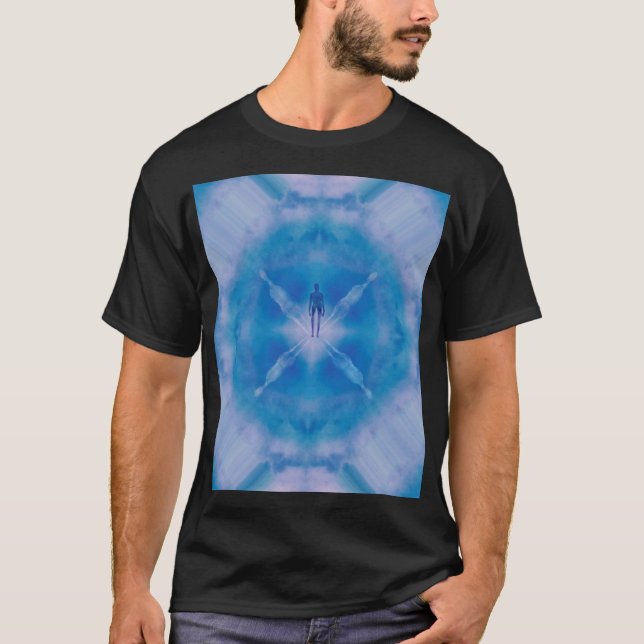 Camiseta Homem Mistério Psicodélico - Azul #3 (Frente)