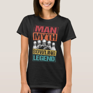 Camiseta Homem Mito Boliche Lenda Bola de boliche Pin Bowle
