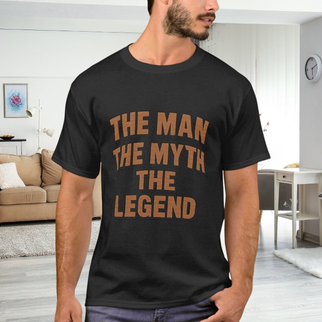 Camiseta Homem mito lenda nome muro de tijolo (Criador carregado)