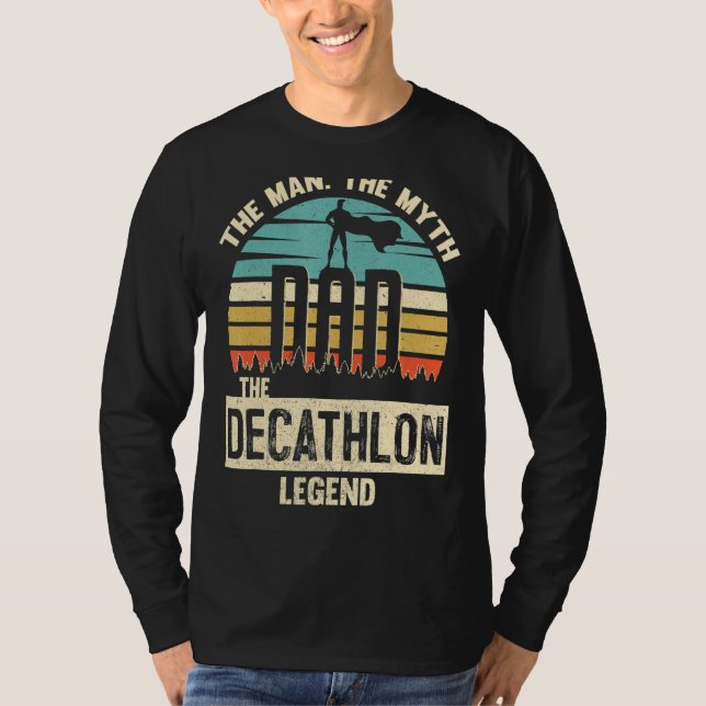 Camiseta Homem Mito Lenda Pai Decathlon Um Espantoso Jogado (Frente)