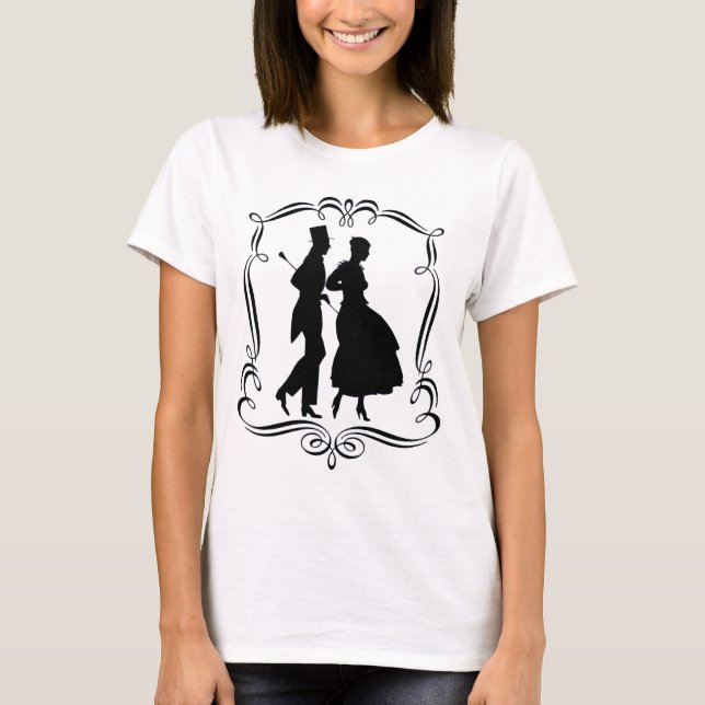 Camiseta Homem-Mulher: Aterros Formais Silhouette (Frente)