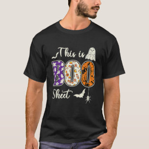 Camiseta Homem Mulher Esta É A Folha De Boo Retro Ghost Fun