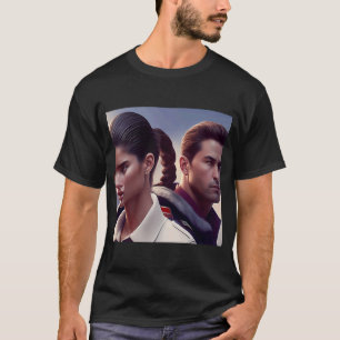 Camiseta Homem-Mulher Glam Olhar Roupa Pastel Cores Branco