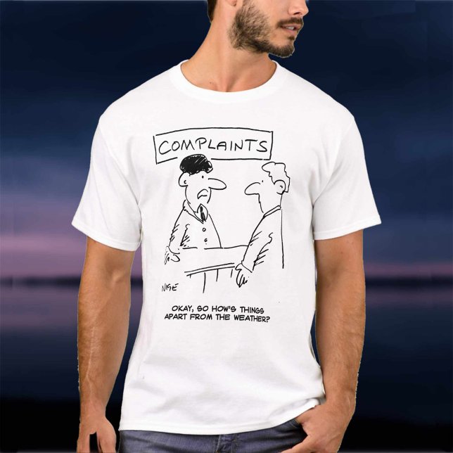 Camiseta Homem na Reclamação (Criador carregado)