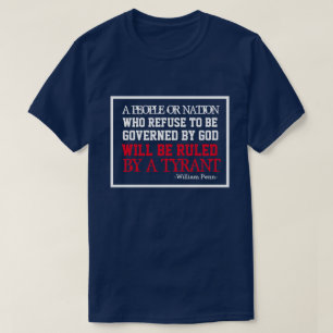 Camiseta Homem não governado por Deus será governado por 
