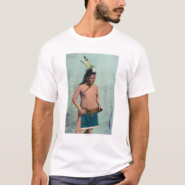 Camiseta Homem nativo nomeado Solitário Alce (Frente)