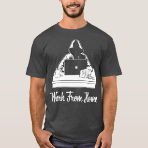 Camiseta Homem Negro Trabalhando Com Computador E Papel De