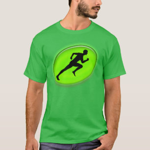 Camiseta Homem Neon Verde Correndo Presente de Personalrain