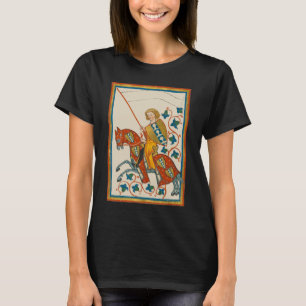 Camiseta Homem no Codex Manesse do Século 14 Horseback