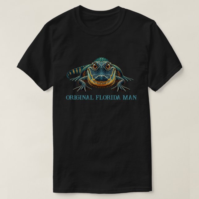 Camiseta Homem Original da Flórida com Alligator (Frente do Design)