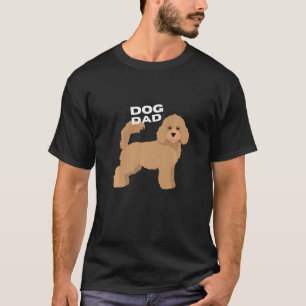 Camiseta Homem Pai de Cachorro de Poodle Apricot